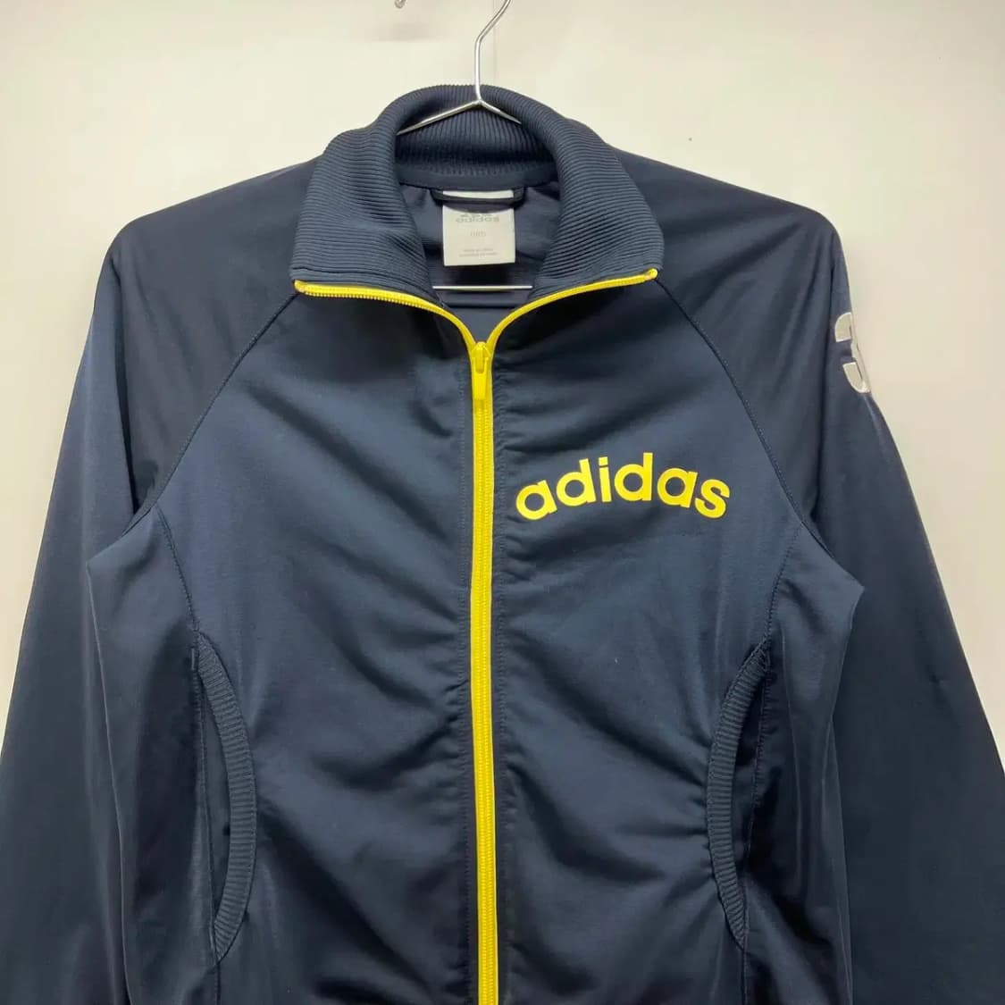 85 아디다스 삼선 폴리 바람막이재질 트레이닝탑 숏자켓 Y2K빈티지 상품이미지2
