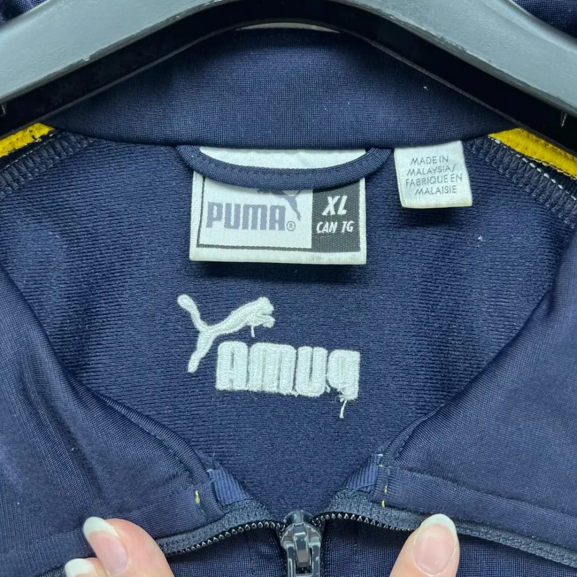 XL PUMA 푸마 남자 로고 트레이닝탑 네이비 져지 상품이미지3
