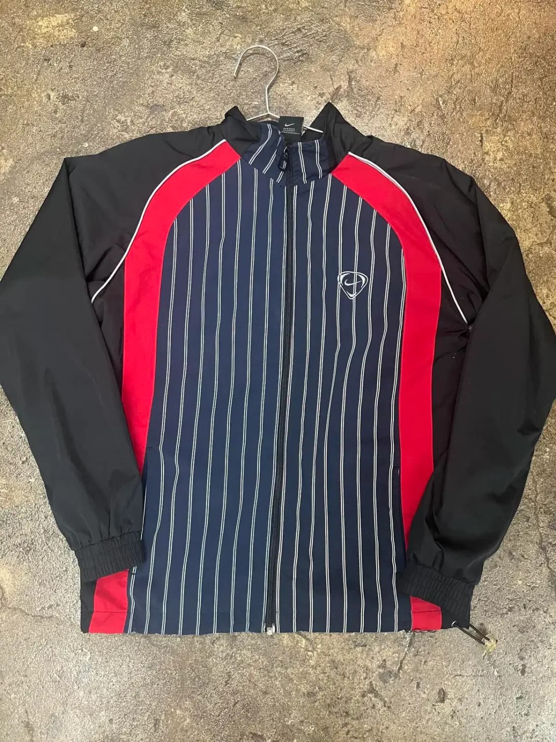 미디움 나이키 올드스쿨 멀티 스트라이프 배색 Y2K빈티지 바람막이자켓 상품이미지1