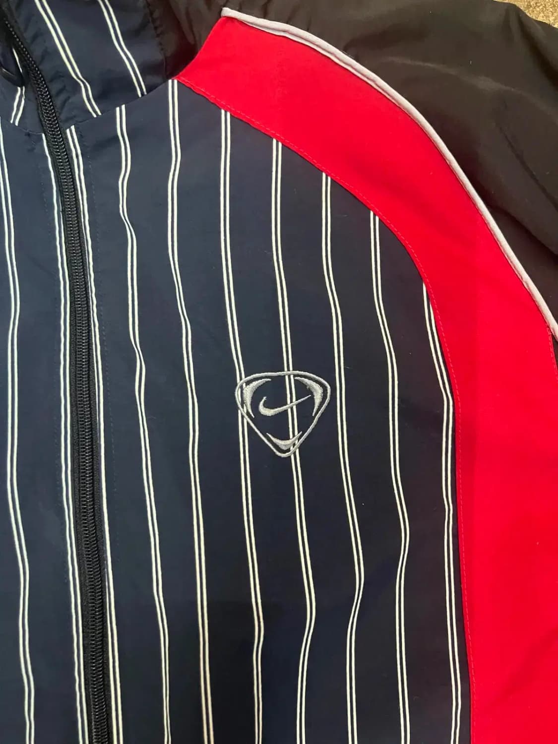 미디움 나이키 올드스쿨 멀티 스트라이프 배색 Y2K빈티지 바람막이자켓 상품이미지2