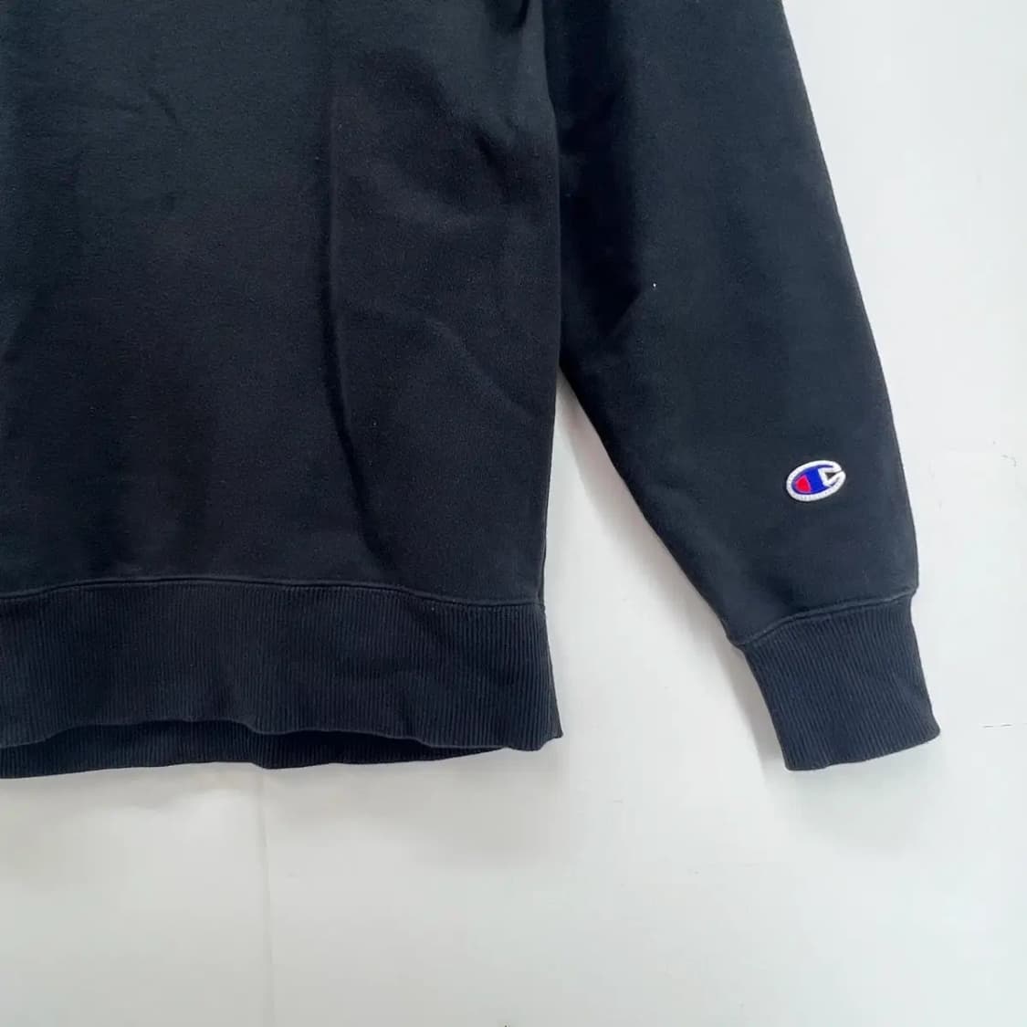 라지 챔피언 블랙 오버핏 로고 맨투맨티셔츠 빈티지 상품이미지2