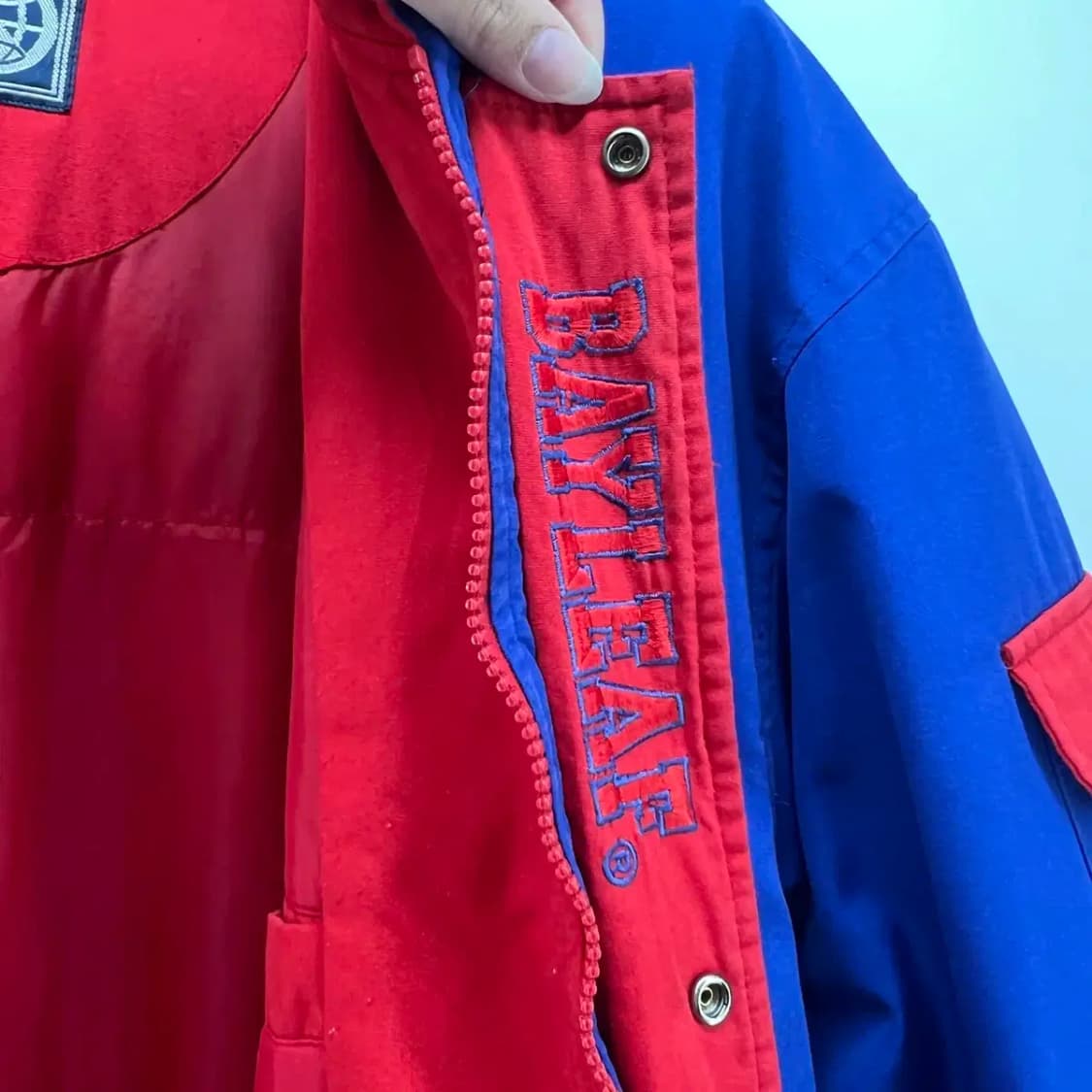 [L] BAYLEAF TEPD 오버핏 빈티지 올드스쿨 얇은 점퍼 자켓 상품이미지8