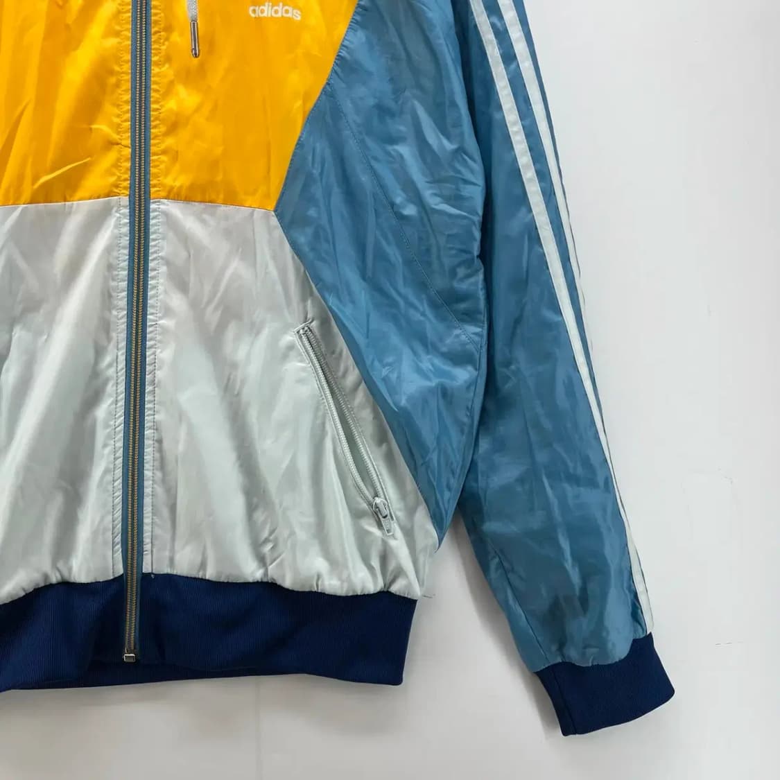 80S 아디다스 오리지널스 투톤 여자 바람막이 고어고프룩 빈티지 상품이미지3