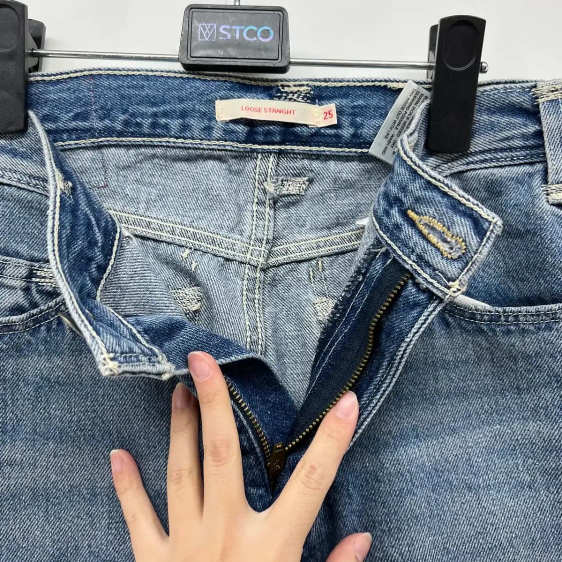 25 리바이스 Loose straight 레드탭 여자 와이드진 루즈 상품이미지5