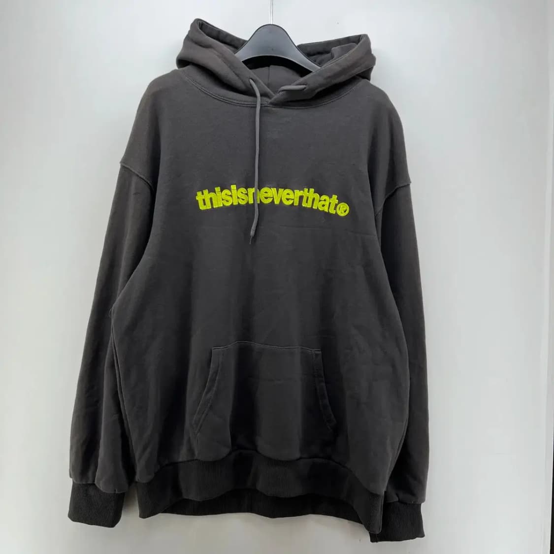 미디움 디스이즈네버댓 디네댓 로고 오버핏 후드티셔츠 빈티지 상품이미지1