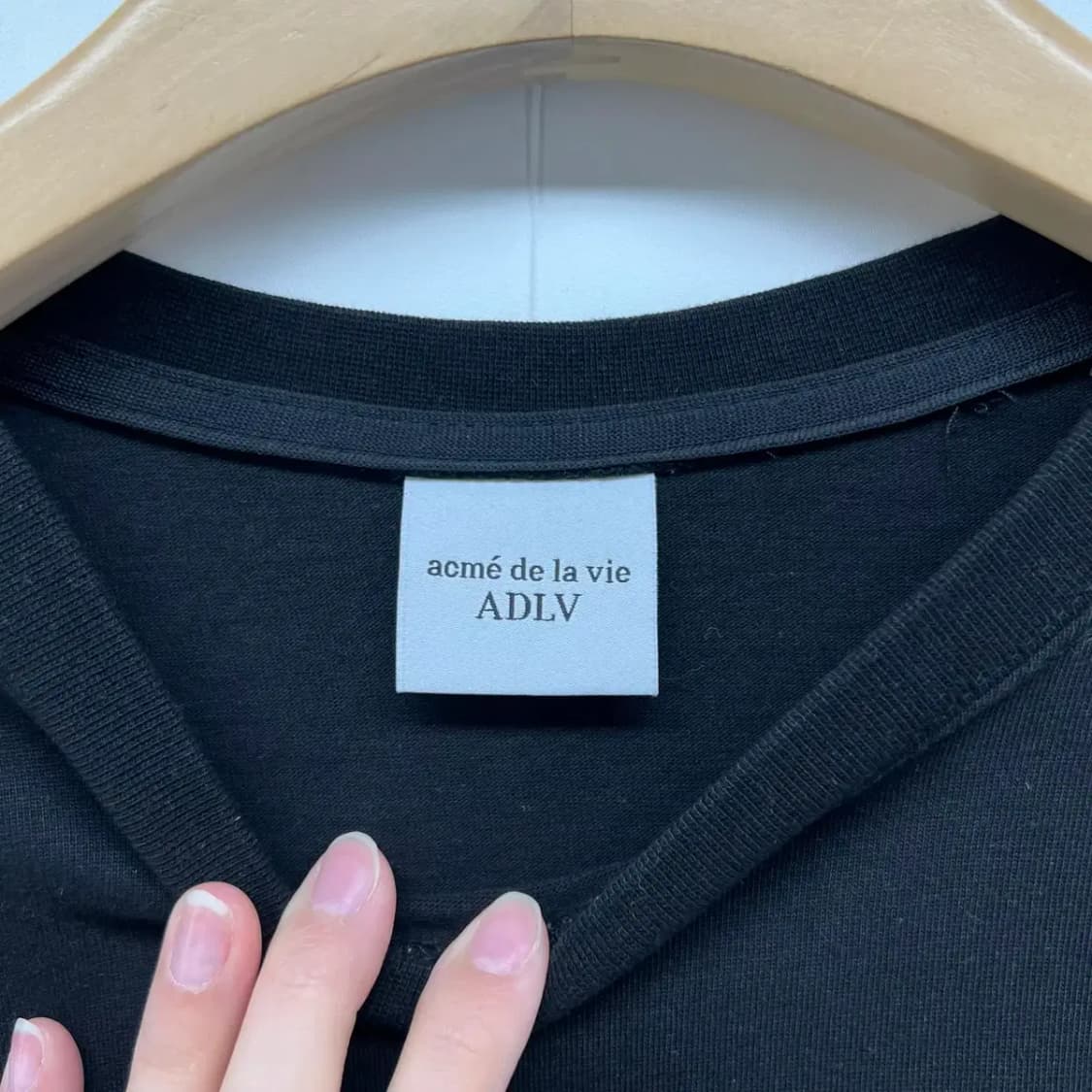 프리 아크메드라비 로고 오버핏 공용 블랙 쭉티 상품이미지2