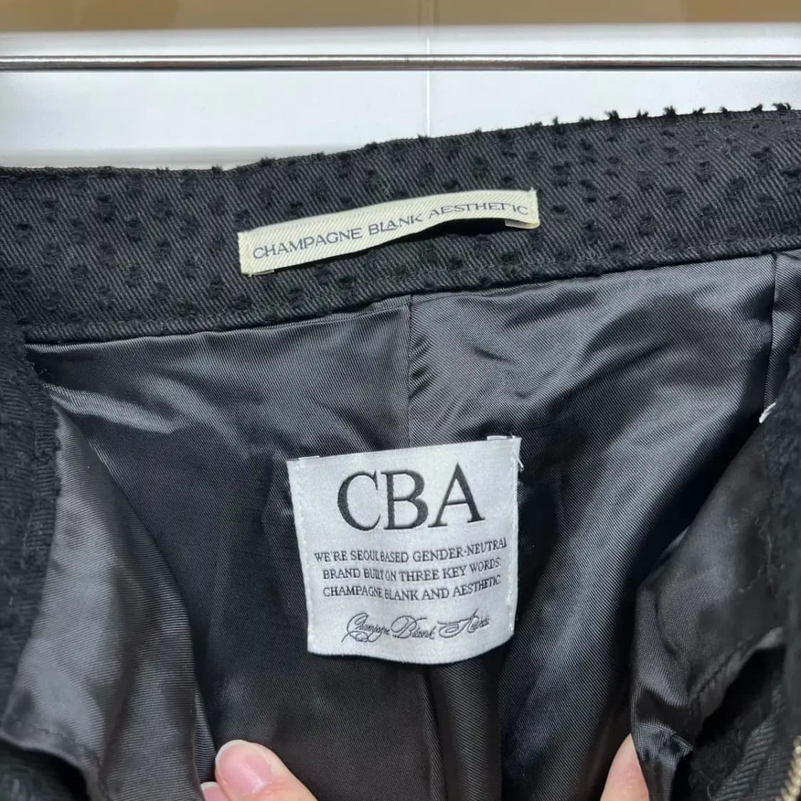 미디움 cba 샴페인 블랭크 에스테틱 코튼팬츠 새상품급 상품이미지3