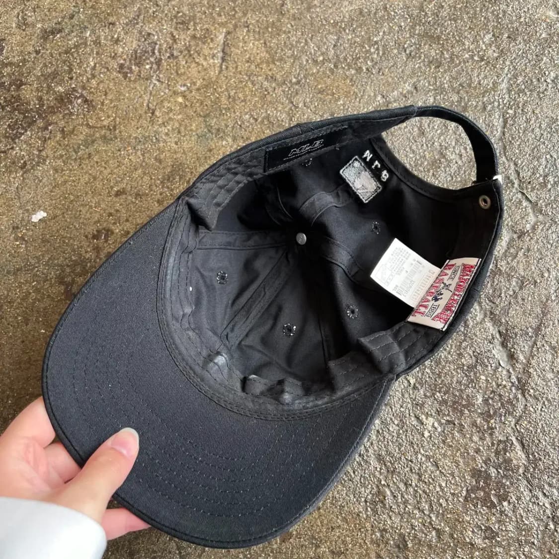 프리 mlb 로고 빈티지 모자 블랙 볼캡 새상품급 상품이미지4