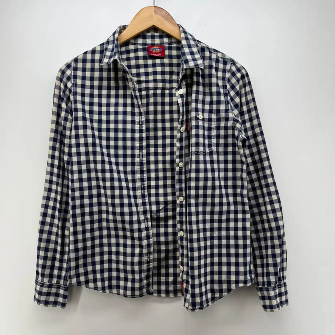 S 디키즈 여자 봄체크셔츠 빈티지 블랙 상품이미지1