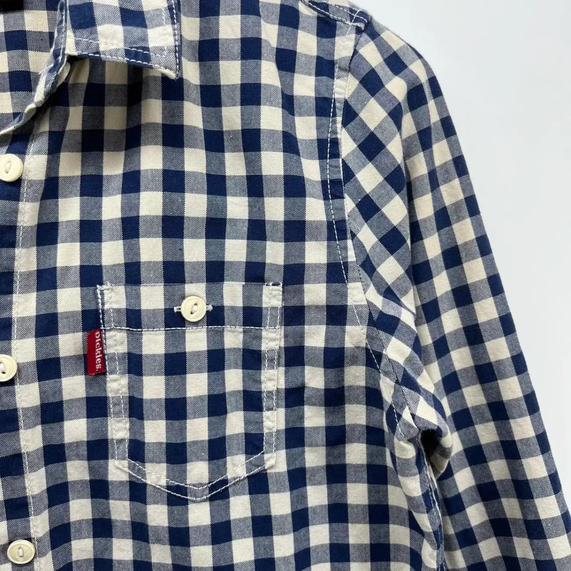 S 디키즈 여자 봄체크셔츠 빈티지 블랙 상품이미지3