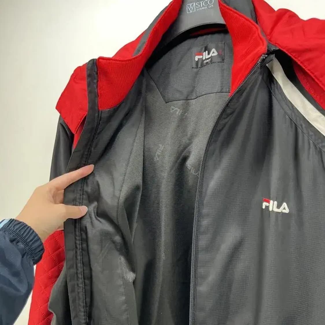 180 필라 올드스쿨 봄 롱 자켓 패딩다운자켓 블랙 빈티지 상품이미지7