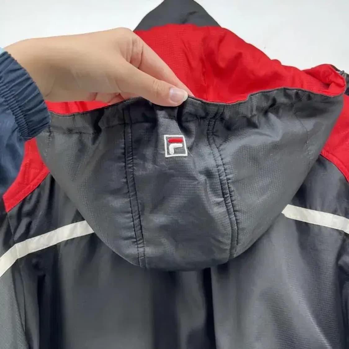 180 필라 올드스쿨 봄 롱 자켓 패딩다운자켓 블랙 빈티지 상품이미지9