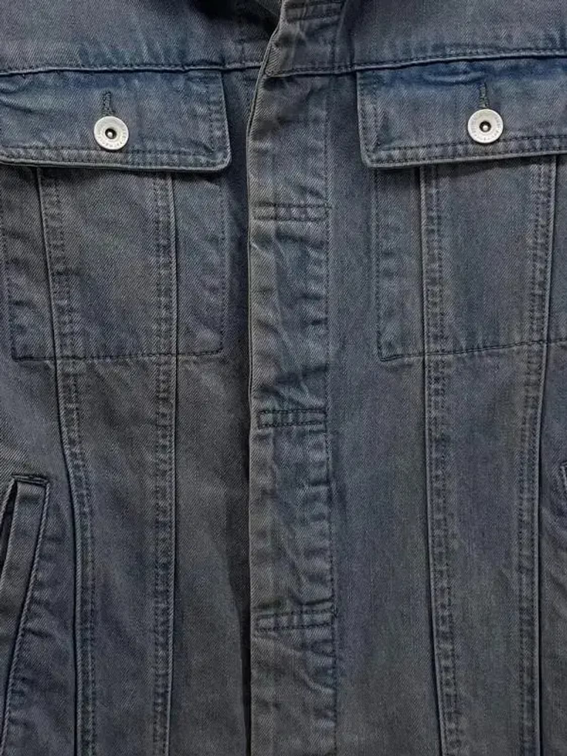 미디움 카이아크만 흑청 데님청자켓 빈티지 상품이미지3