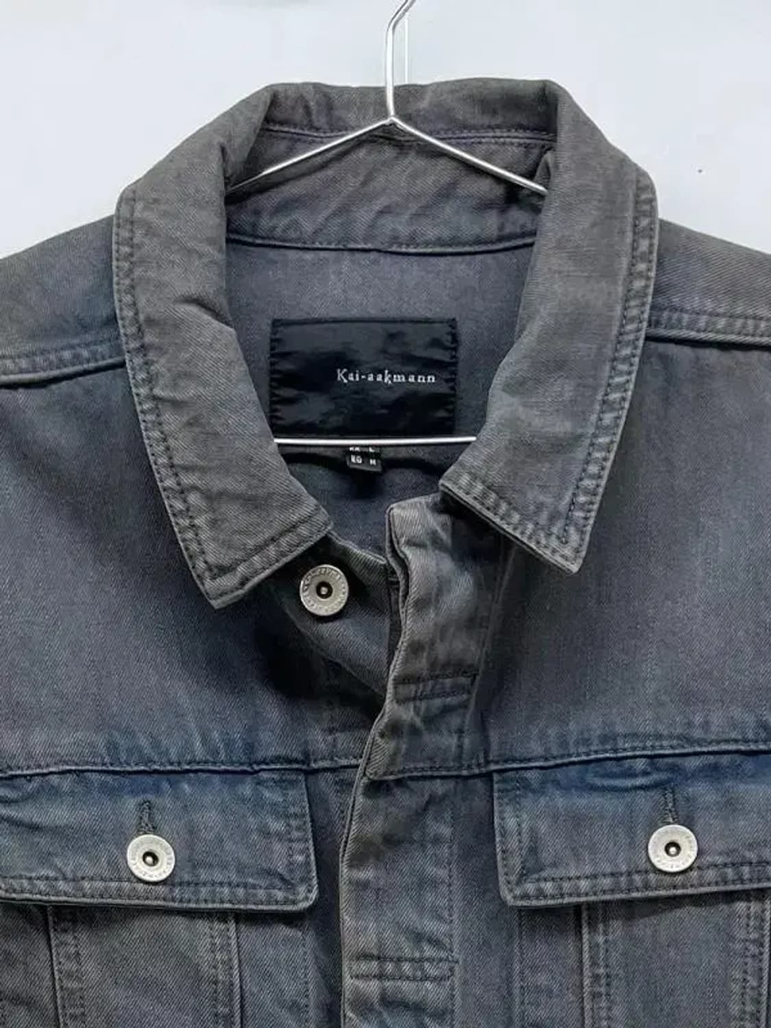 미디움 카이아크만 흑청 데님청자켓 빈티지 상품이미지4