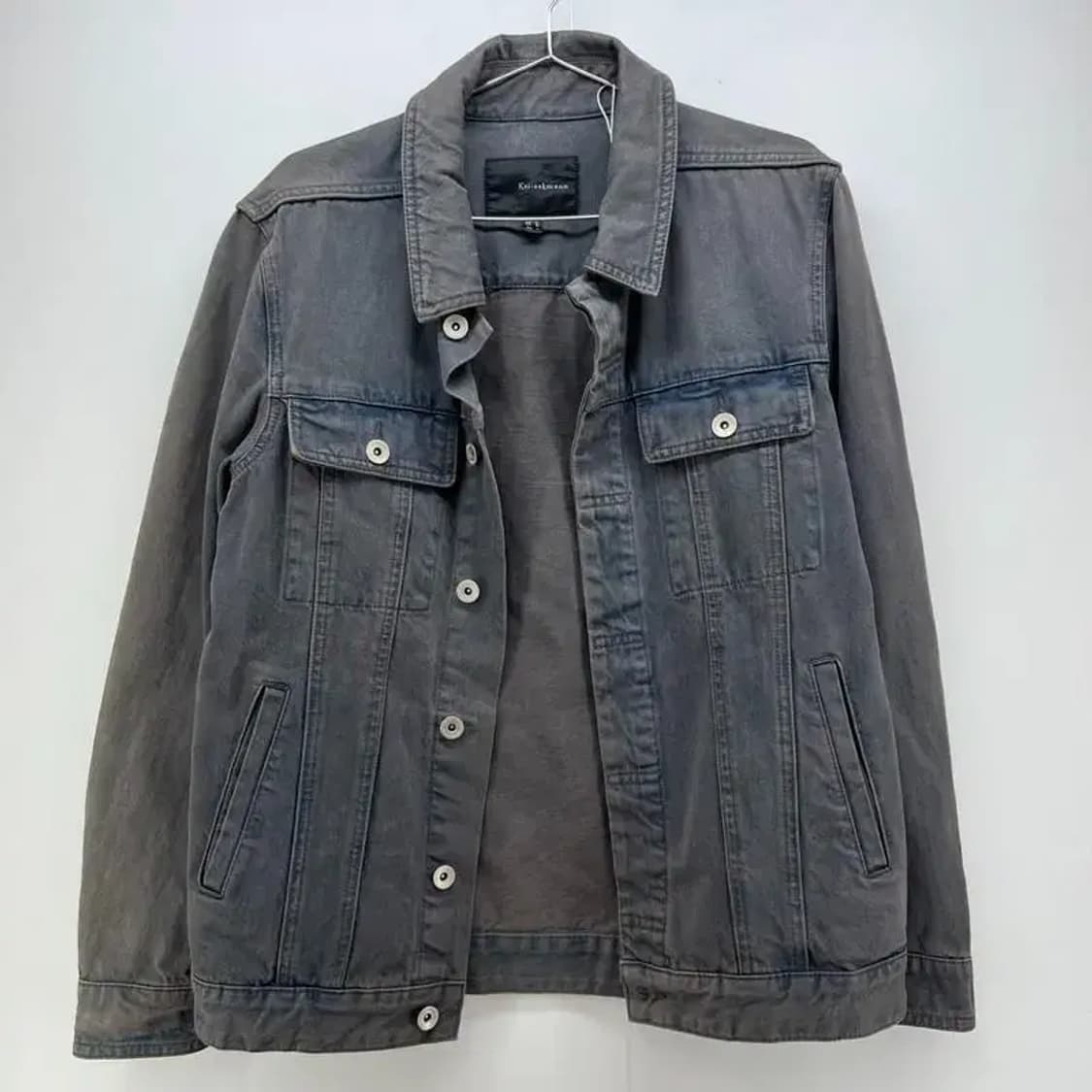 미디움 카이아크만 흑청 데님청자켓 빈티지 상품이미지7