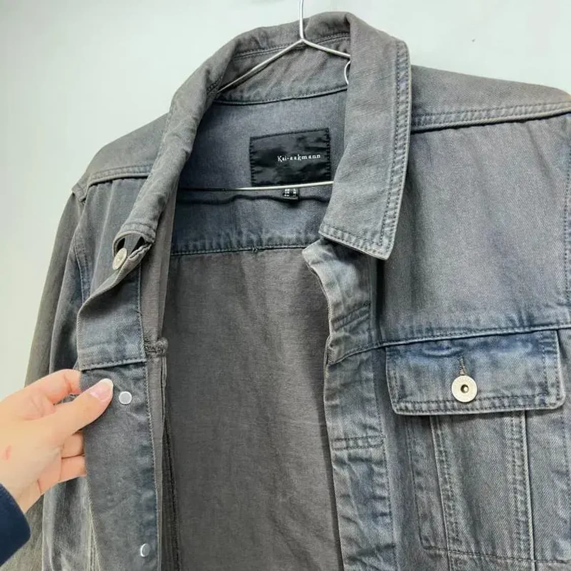 미디움 카이아크만 흑청 데님청자켓 빈티지 상품이미지8