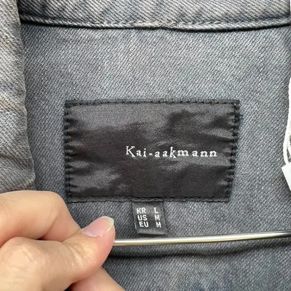 미디움 카이아크만 흑청 데님청자켓 빈티지 상품이미지9