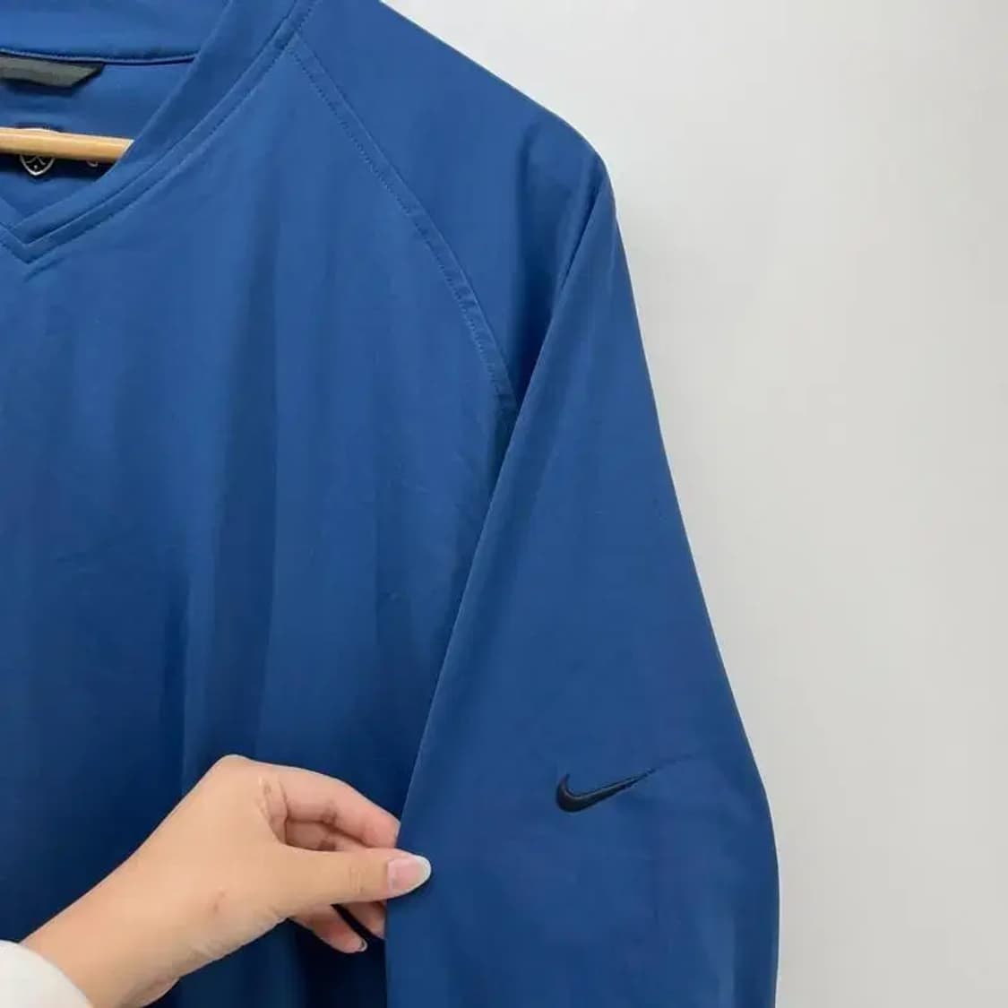 110 나이키골프웨어 브이넥 바람막이 웜업 블루 자켓 빈티지 상품이미지6