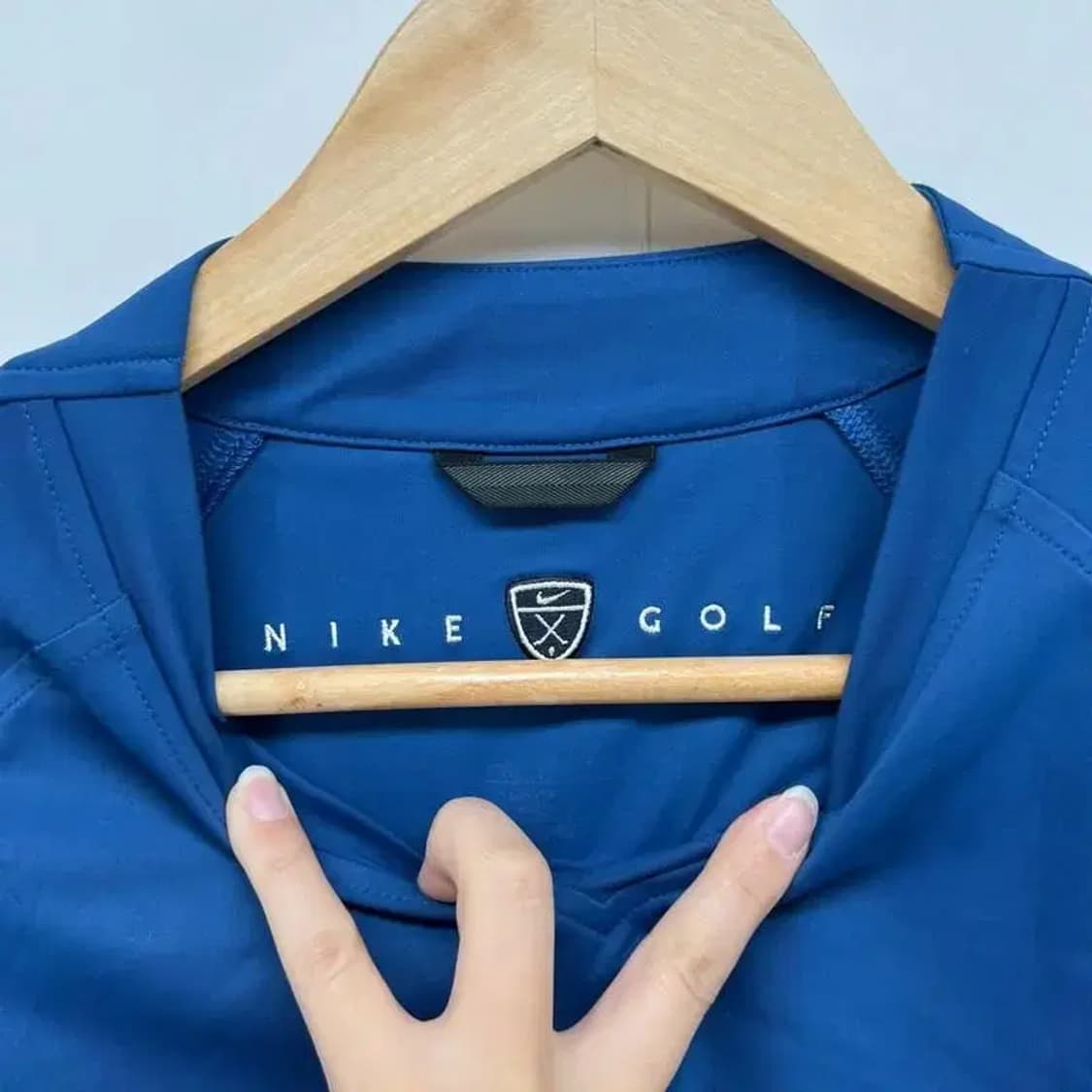 110 나이키골프웨어 브이넥 바람막이 웜업 블루 자켓 빈티지 상품이미지8