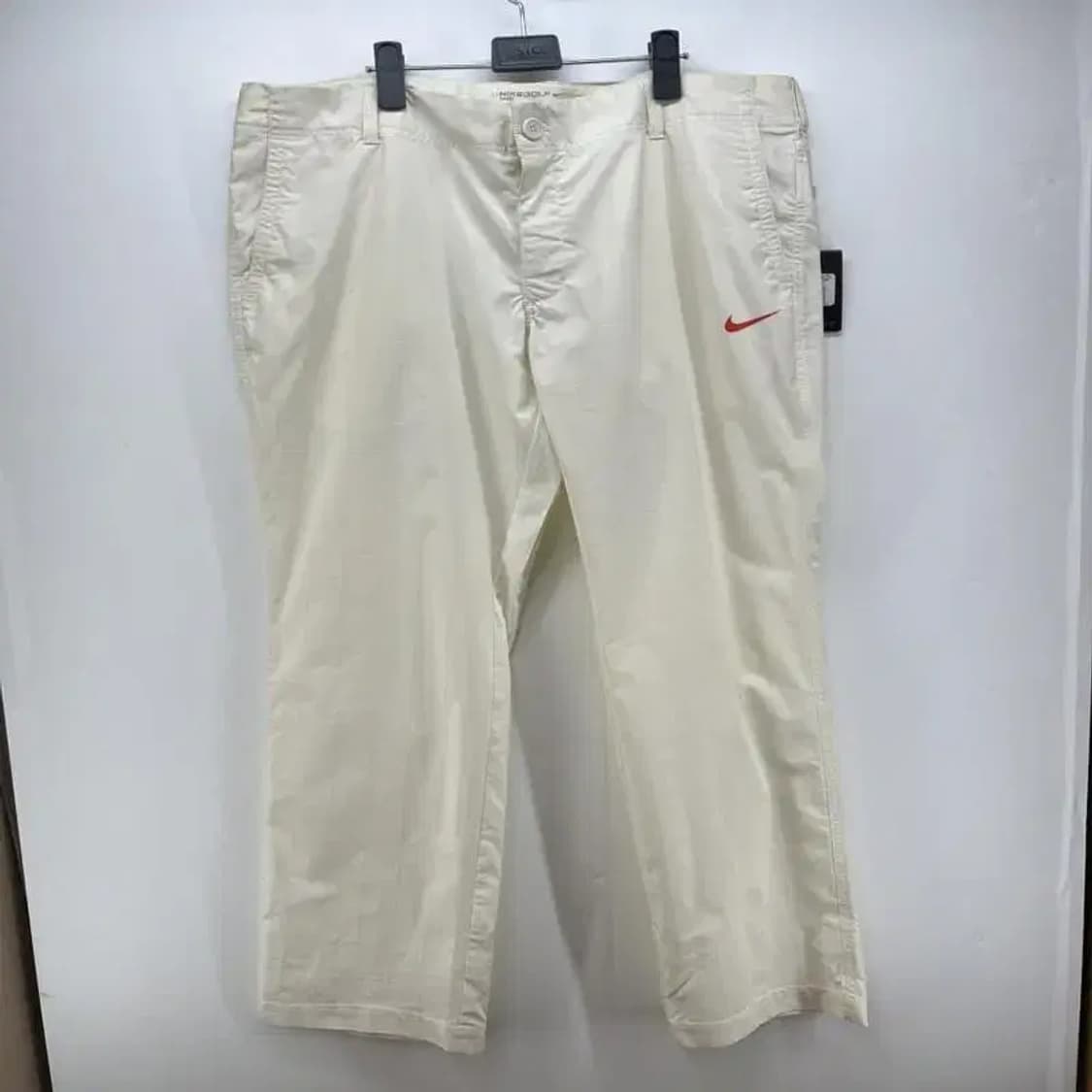 38 새상품 나이키 골프 올드스쿨 체크 화이트 팬츠 골프웨어 상품이미지1