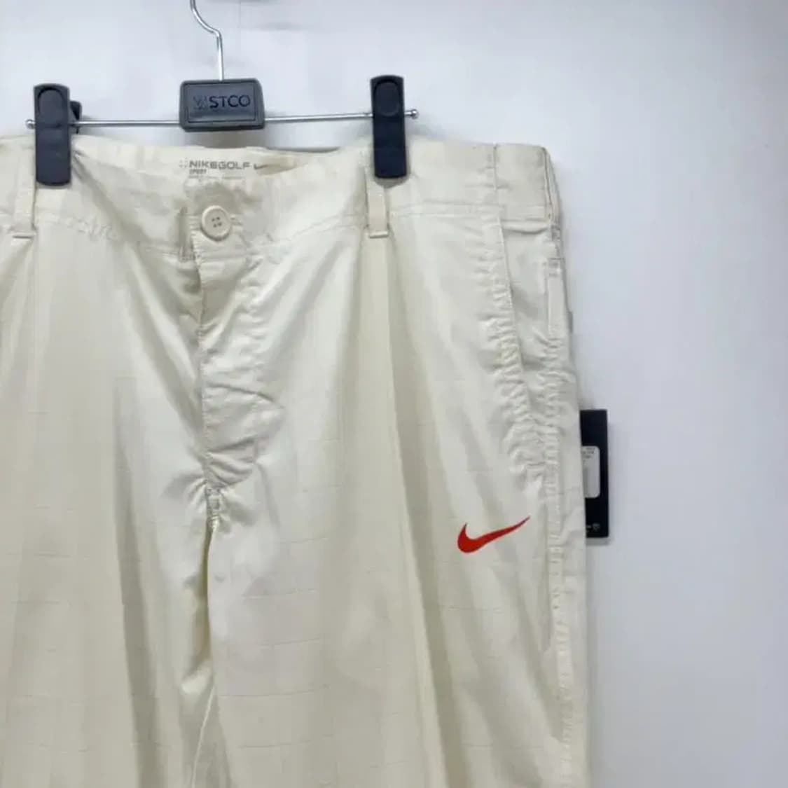 38 새상품 나이키 골프 올드스쿨 체크 화이트 팬츠 골프웨어 상품이미지3