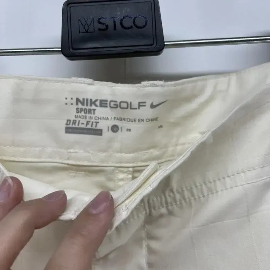 38 새상품 나이키 골프 올드스쿨 체크 화이트 팬츠 골프웨어 상품이미지7