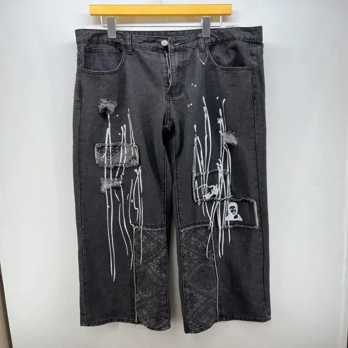 L vtg빈티지 워싱 페인팅 팬츠 청바지 상품이미지1