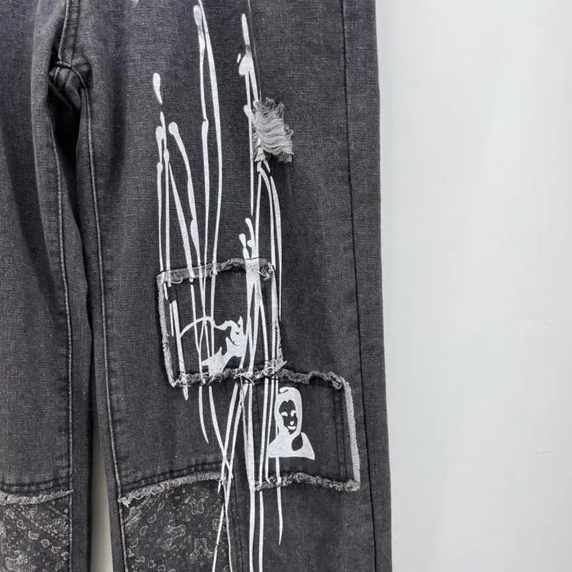 L vtg빈티지 워싱 페인팅 팬츠 청바지 상품이미지4