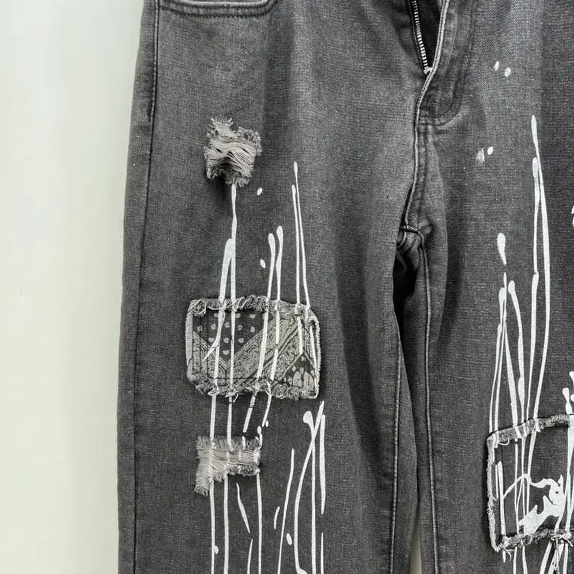 L vtg빈티지 워싱 페인팅 팬츠 청바지 상품이미지5