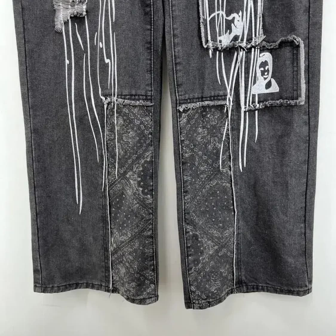L vtg빈티지 워싱 페인팅 팬츠 청바지 상품이미지6