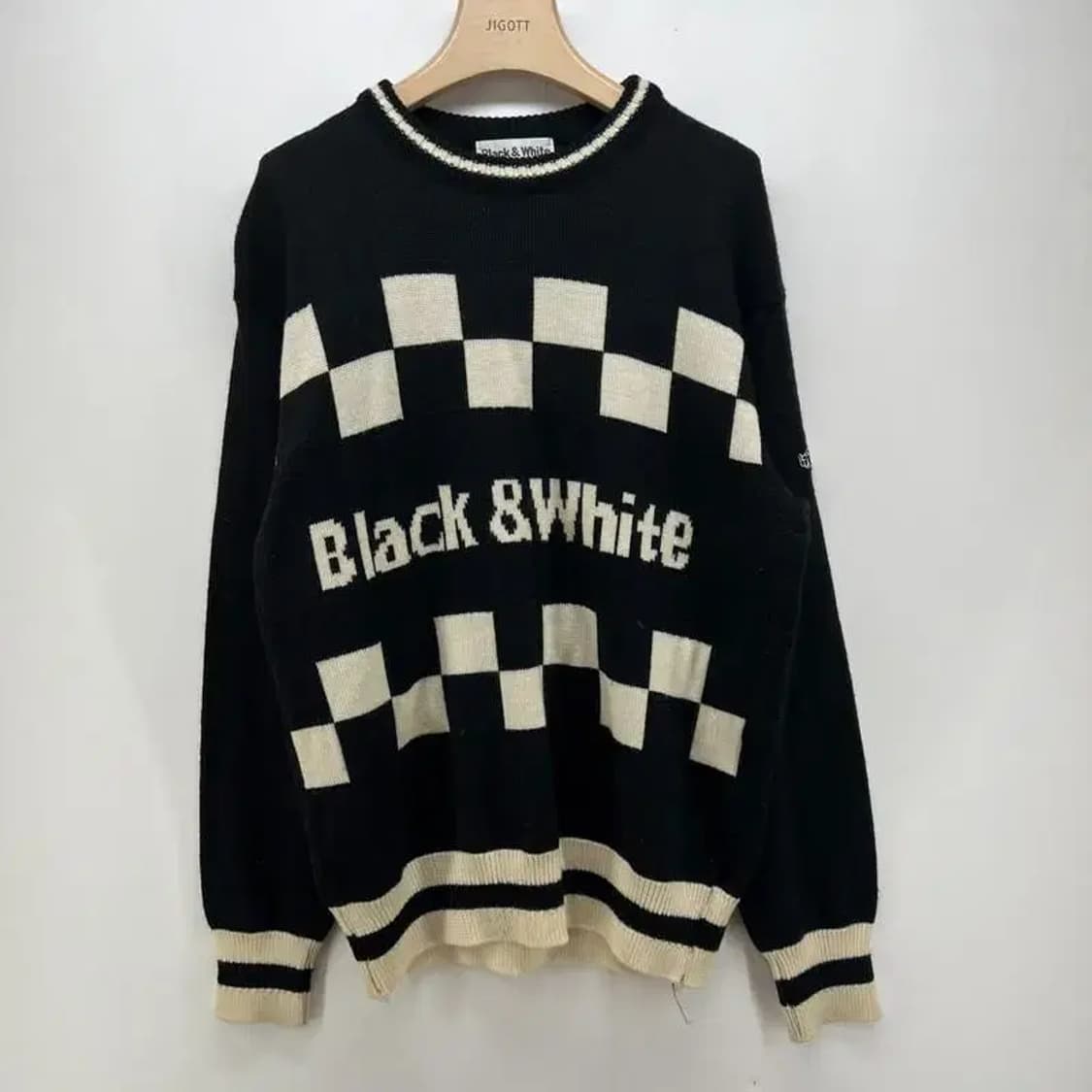 50 블랙앤화이트 올드스쿨 일본구제 골프니트웨어 상품이미지1