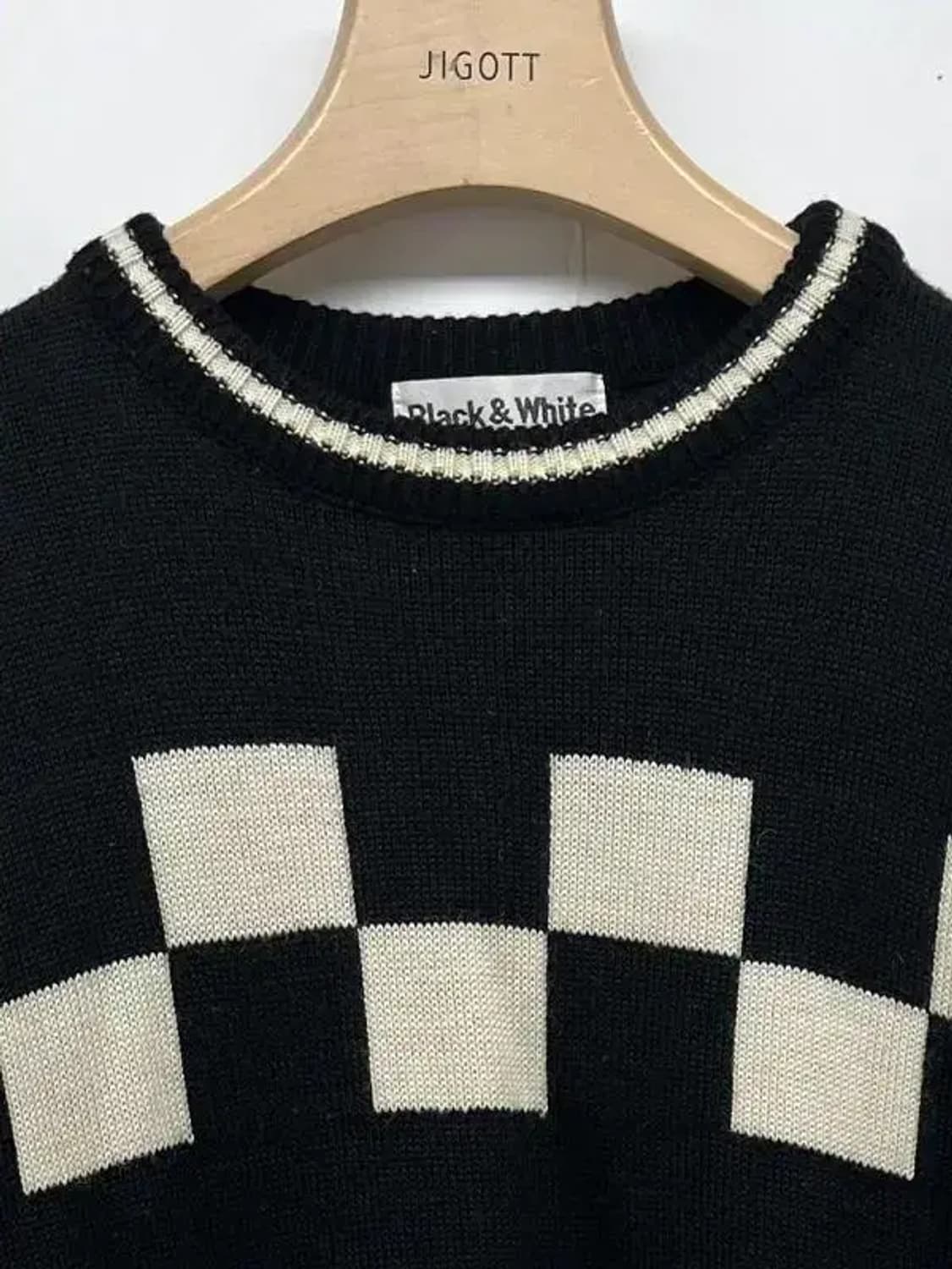 50 블랙앤화이트 올드스쿨 일본구제 골프니트웨어 상품이미지3