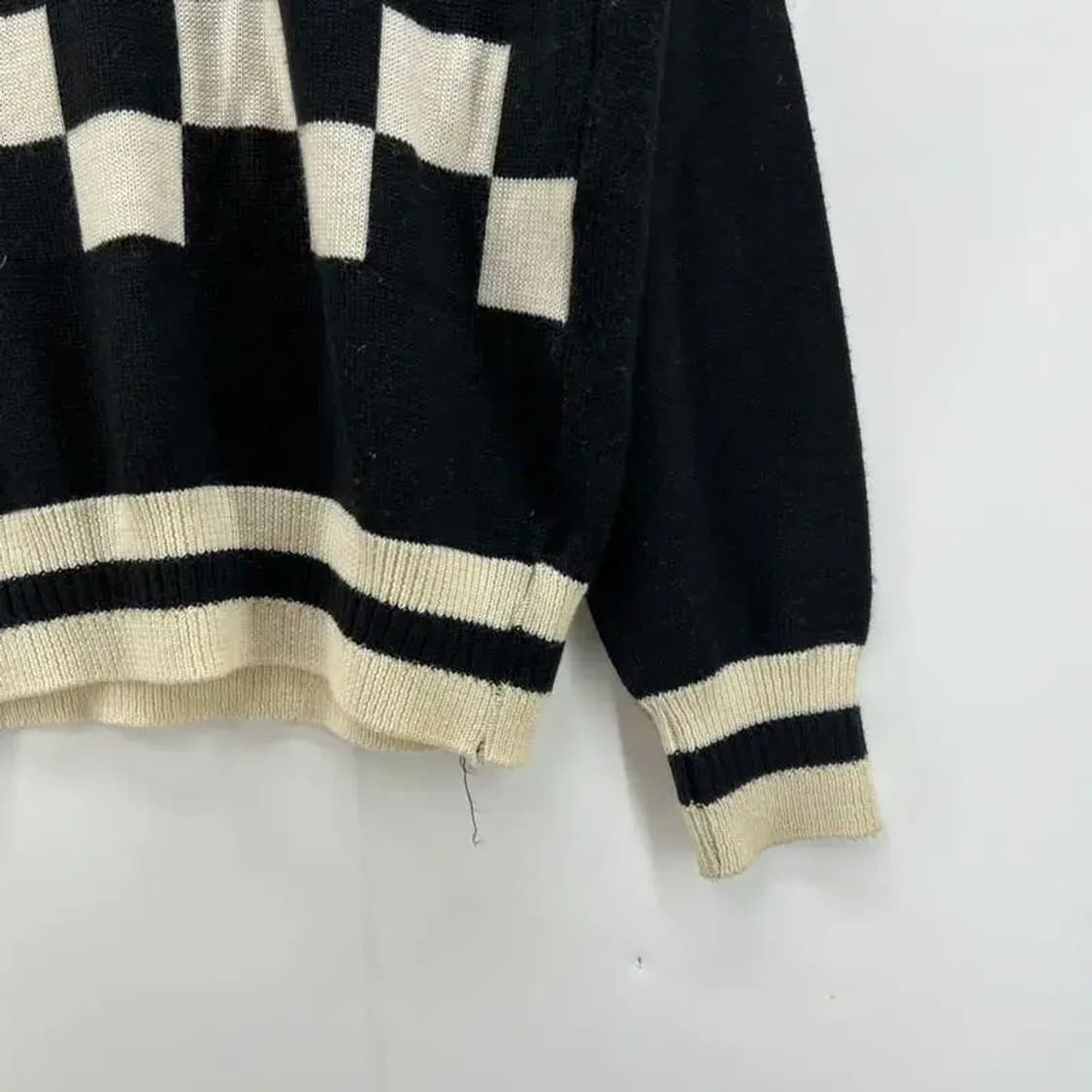 50 블랙앤화이트 올드스쿨 일본구제 골프니트웨어 상품이미지5