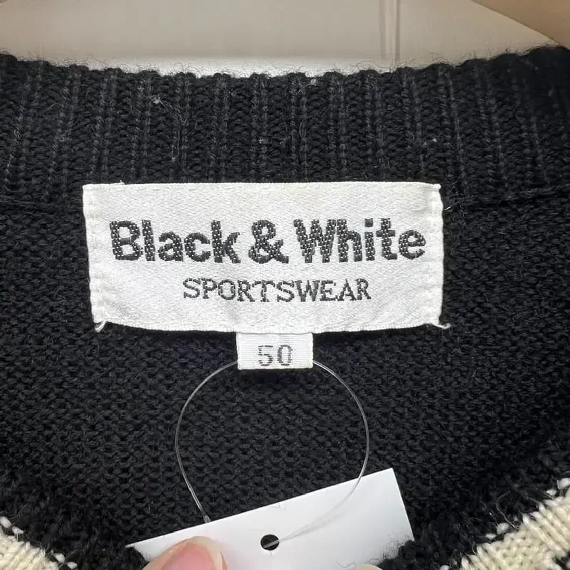 50 블랙앤화이트 올드스쿨 일본구제 골프니트웨어 상품이미지6