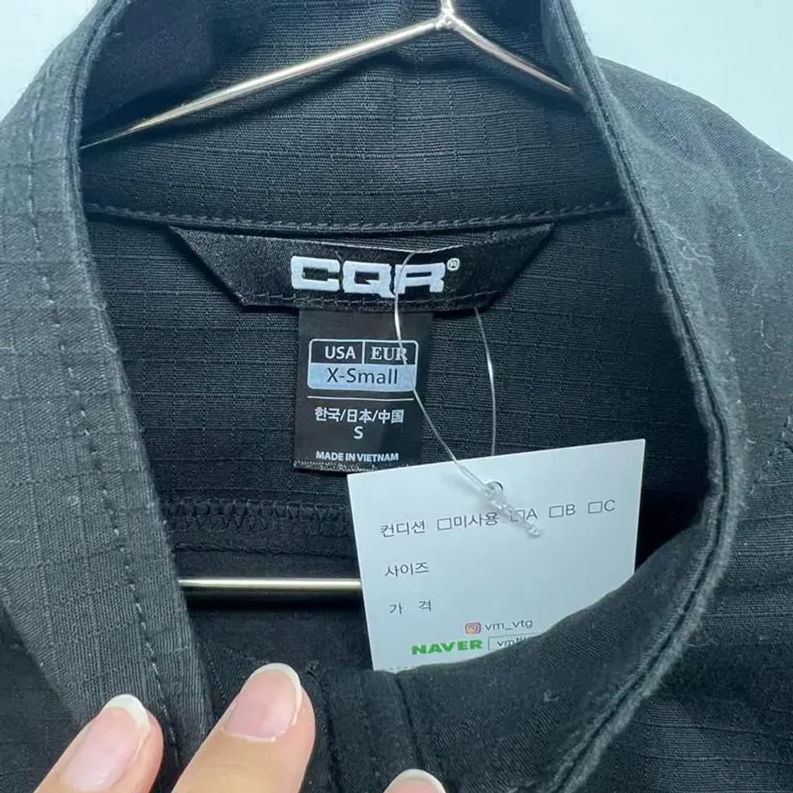 S cqr 패치 블랙 빈티지 셔츠 여자 남방 빈티지룩 상품이미지9