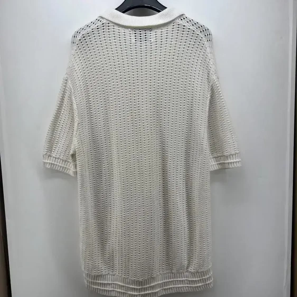 라지 MAISON MINED 메종미네드 크림 반팔니트 카라티셔츠 상품이미지2