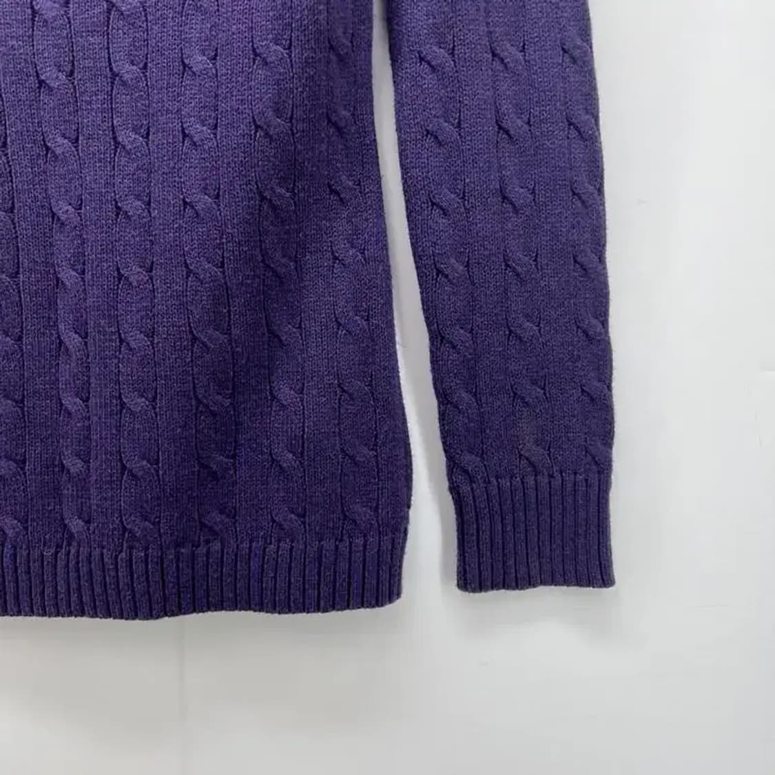 스몰 RALPH LAUREN 여자 퍼플 니트 어깨포인트 빈티지 상품이미지4