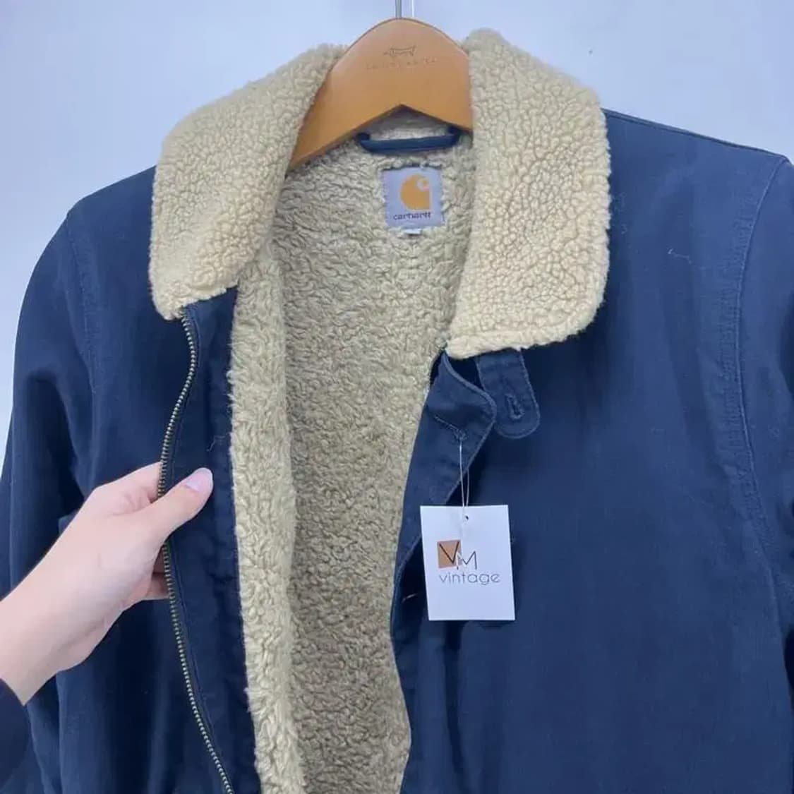 스몰 칼하트 wip 쉐필드 워크 자켓 점퍼 빈티지네이비 상품이미지3