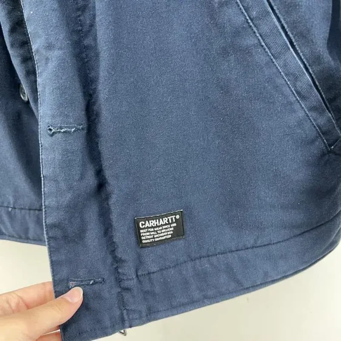 스몰 칼하트 wip 쉐필드 워크 자켓 점퍼 빈티지네이비 상품이미지4