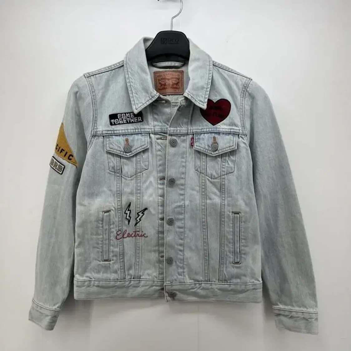 xs 리바이스 여자 포켓 패치 청자켓 빈티지룩 y2k 상품이미지1