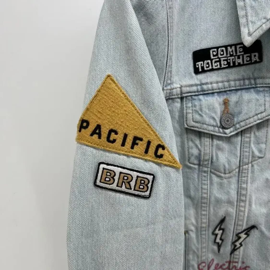 xs 리바이스 여자 포켓 패치 청자켓 빈티지룩 y2k 상품이미지8