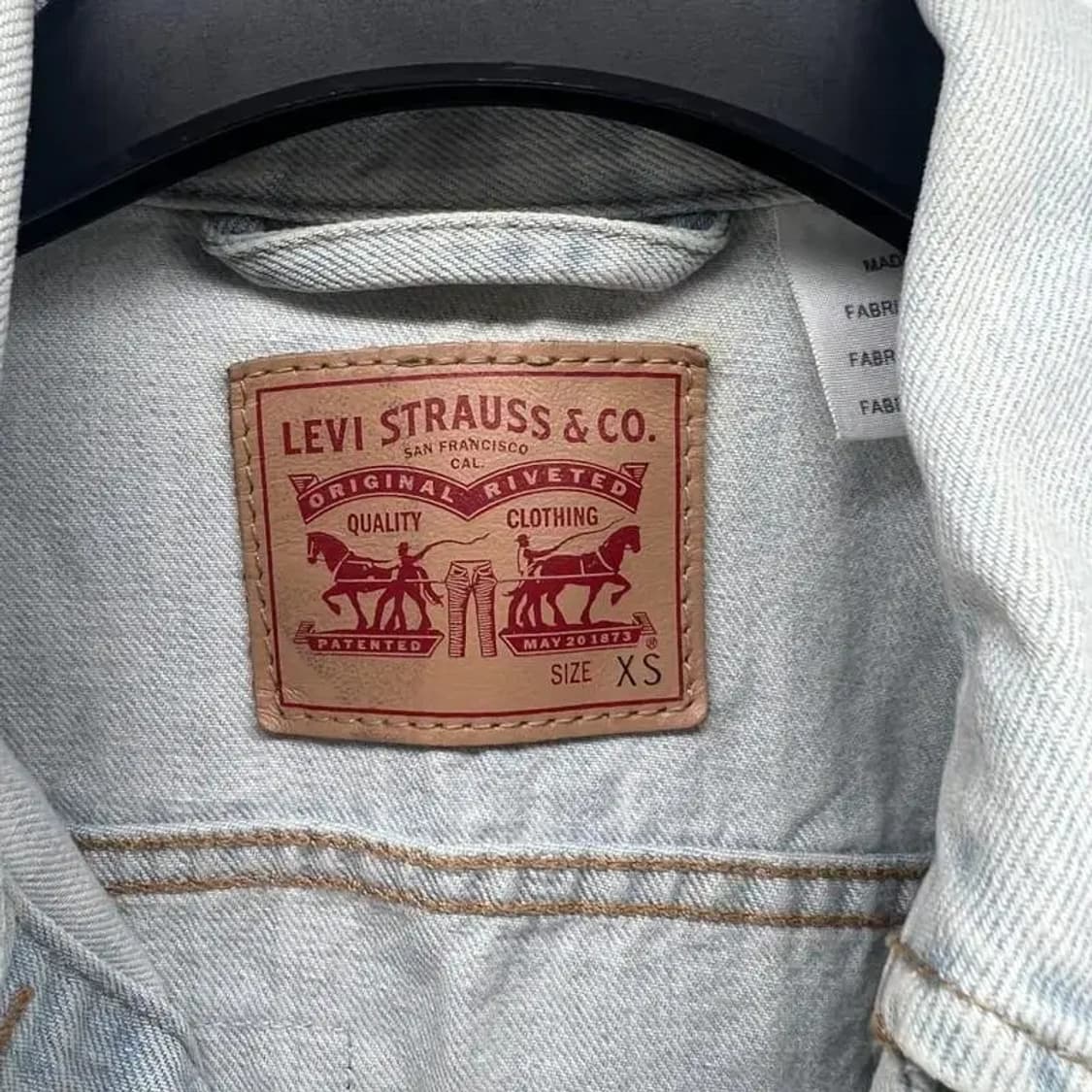 xs 리바이스 여자 포켓 패치 청자켓 빈티지룩 y2k 상품이미지9