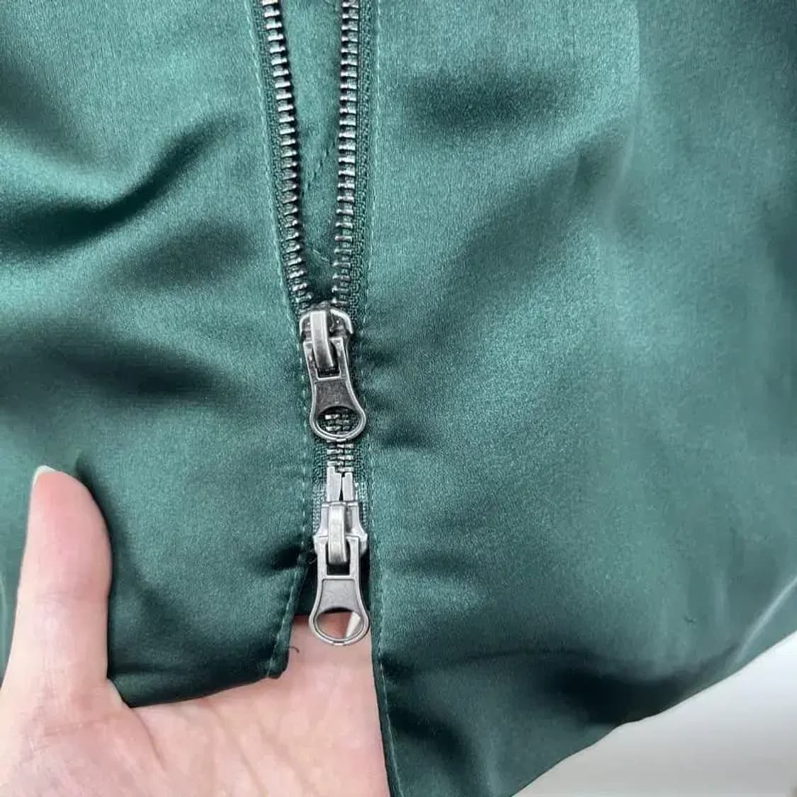 스몰 MTWTFSS WEEKDAY 그린 혼방자켓 빈티지 오버핏 상품이미지4