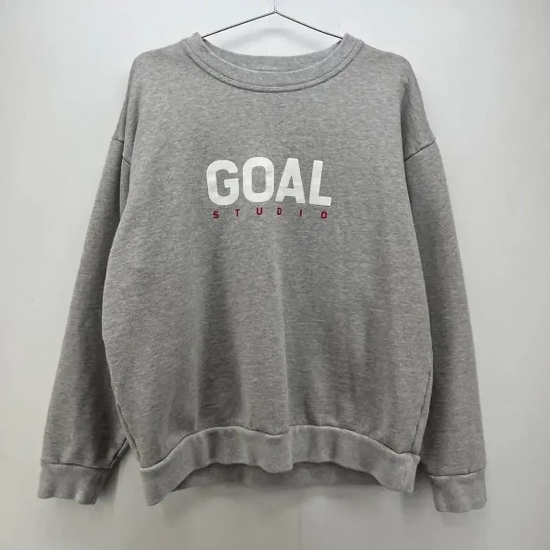 라지 GOALSTUDIO 프린팅 맨투맨 그레이맨투맨 상품이미지1