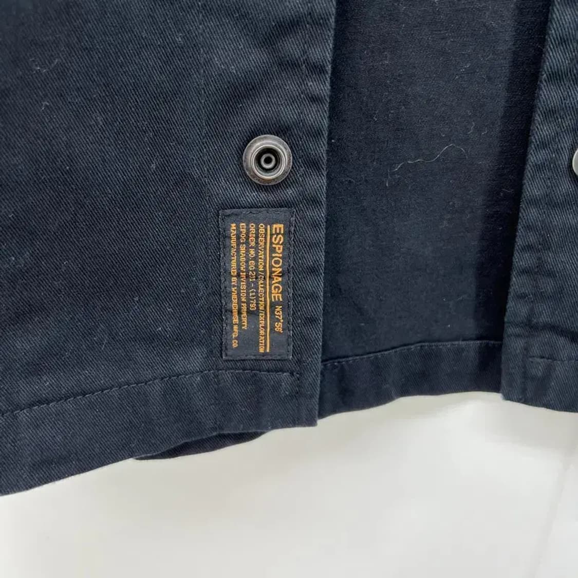 ESPIONAGE 에스피오나지 블루종 자켓 블랙 빈티지 상품이미지7