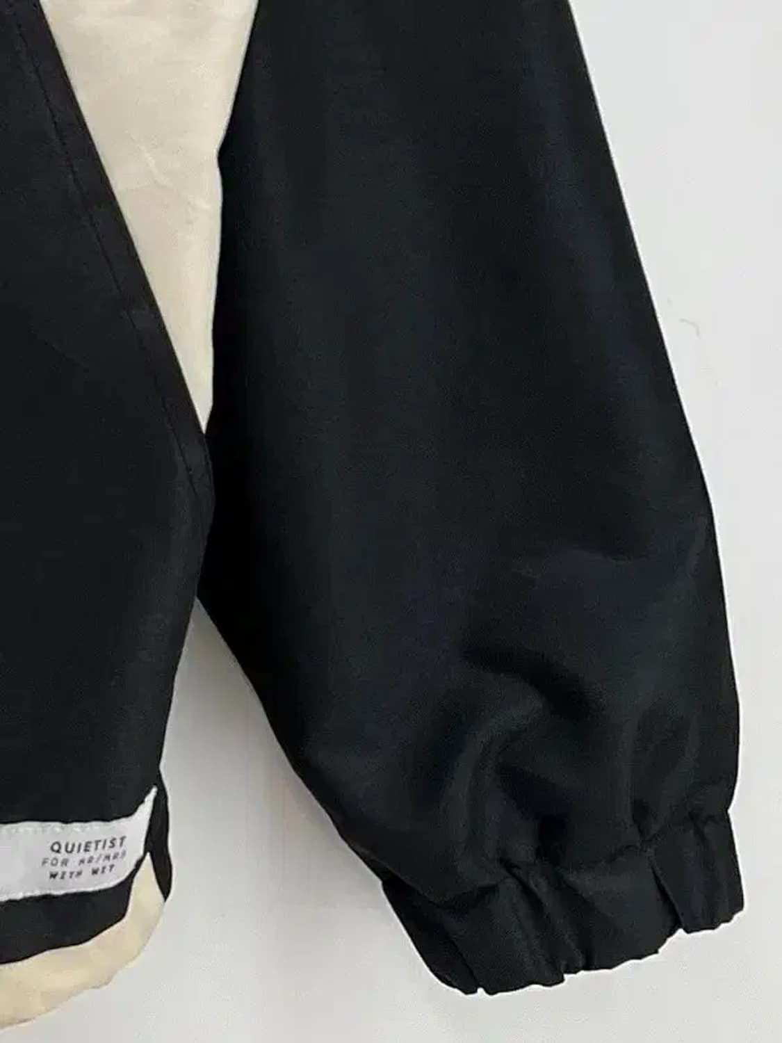 xl 콰이어티스트 배색 로고 바람막이 점퍼 봄버 자켓 빈티지 블랙 상품이미지6