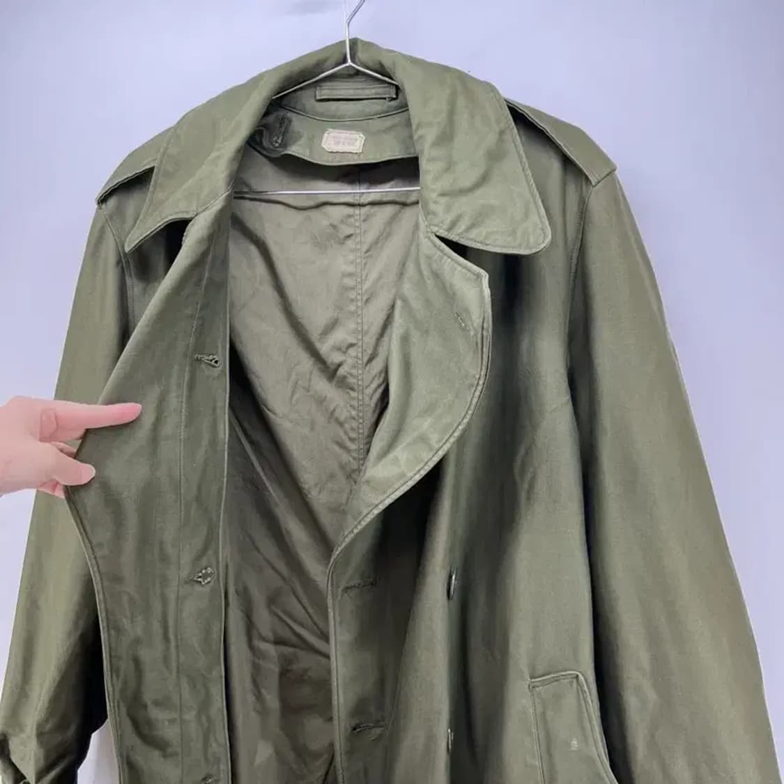 일본 빈티지 군파카 야상 군용 트렌치 스몰 레귤러 small 오버핏 상품이미지4