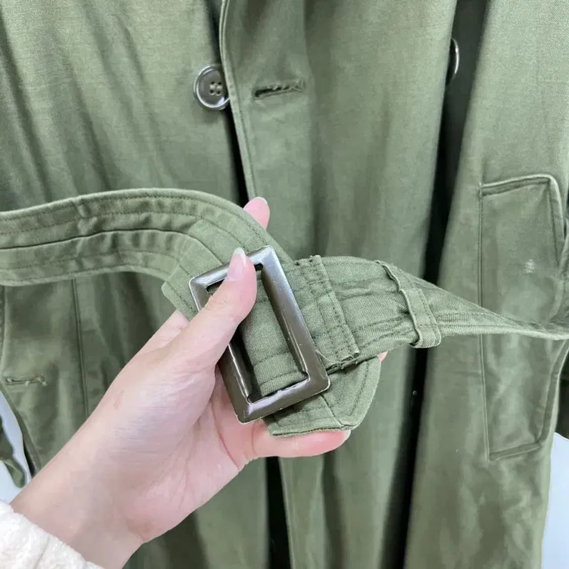 일본 빈티지 군파카 야상 군용 트렌치 스몰 레귤러 small 오버핏 상품이미지7