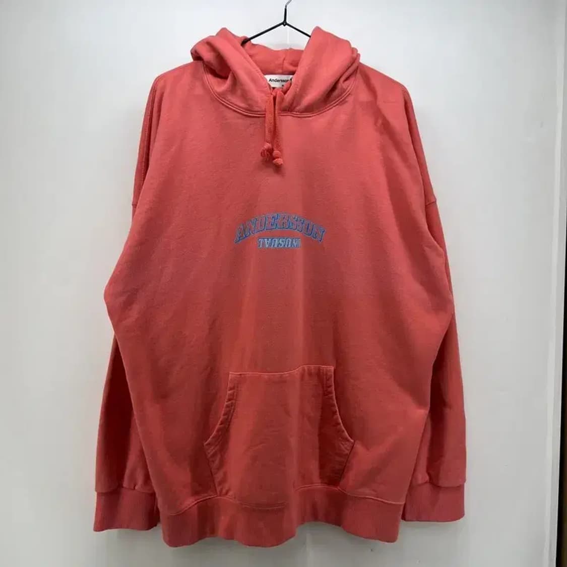 xl 17ss 앤더슨벨 오버핏 로고 후드티셔츠 상품이미지1