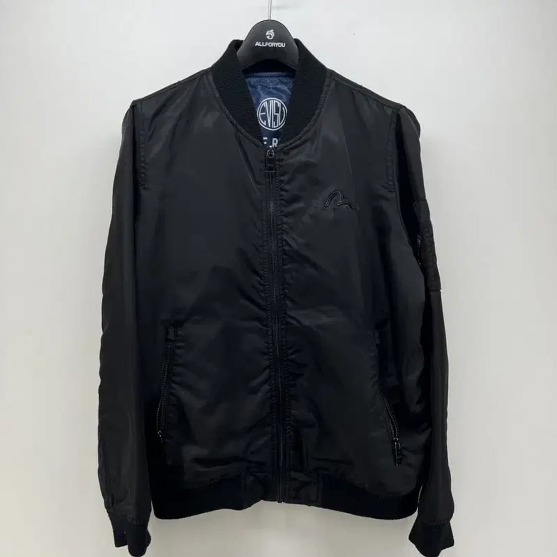 90 에비수 evisu 블랙 블루종 자켓 빈티지 여자 봄버자켓 상품이미지1